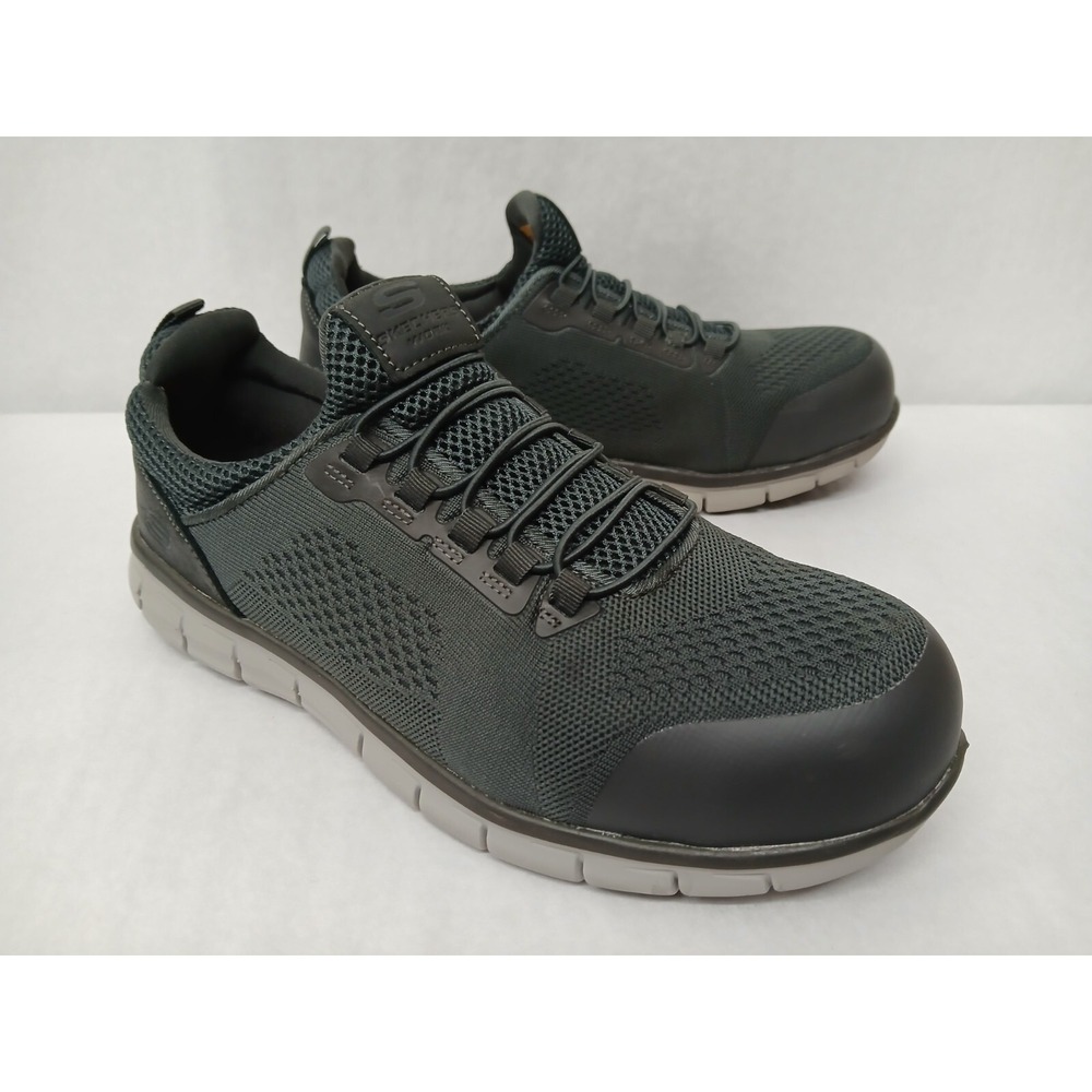 Skechers Synergy OMAT Slip Resistant Work Boot Charcoal Men's Size 10